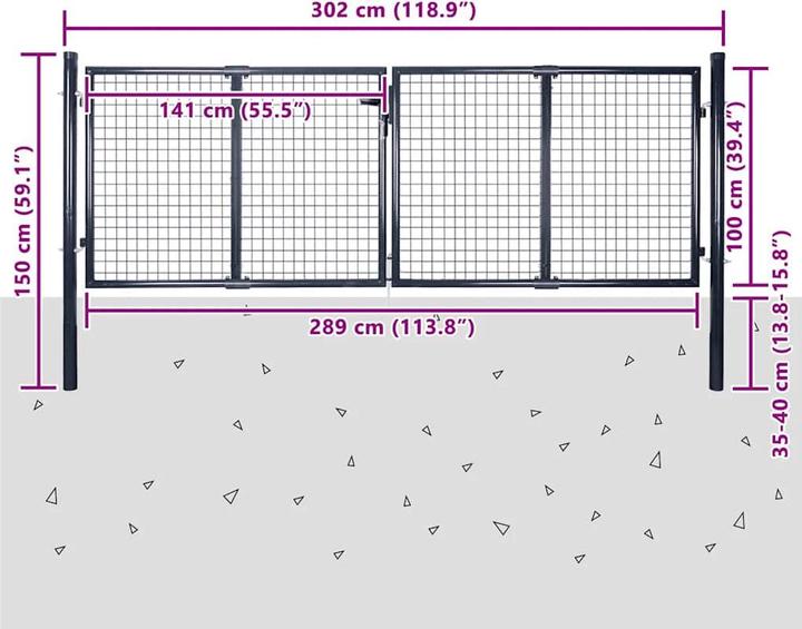 Produktbild vidaXL Gartentor