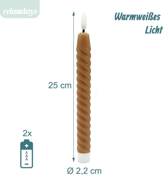 Actual product image Relaxdays 6x LED tapers (6x)