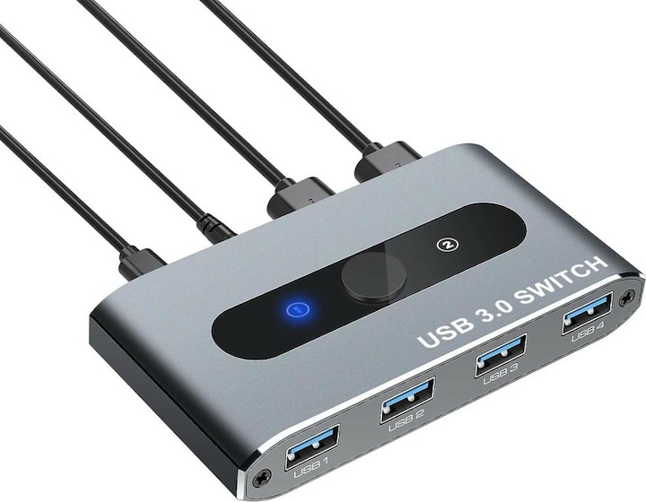 Produktbild Techly USB 3.0 Schalter 2 Eingänge 4 Ausgänge