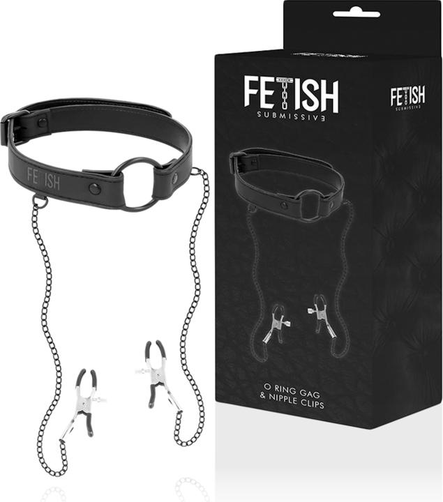 Actual product image Fetish submissive Anilla Mordaza Con Pinzas Para Pezones