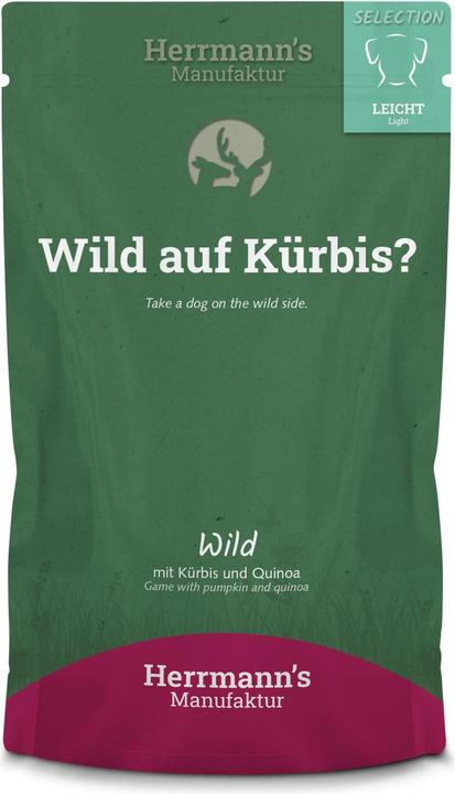 Produktbild Herrmanns Nassfutter Leicht Wild mit Kürbis und Quinoa (Senior, Adult, Junior, Welpe + Kitten, 1 Stk., 150 g)