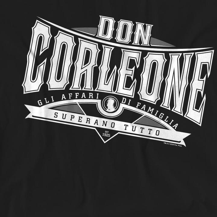 Actual product image The Godfather Unisex Adult Don Vito Corleone Text T-Shirt (S)
