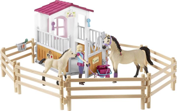 Schleich Pferdebox mit arabischen Pferde und Begleiter