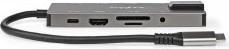 Immagine prodotto Nedis CCBW64775AT02 Adattatore USB USB 3.2 Gen 1 Jack USB-C™ Uscita HDMI™ / Jack RJ45 / SD / 2X U (USB-A, 10 Porti)