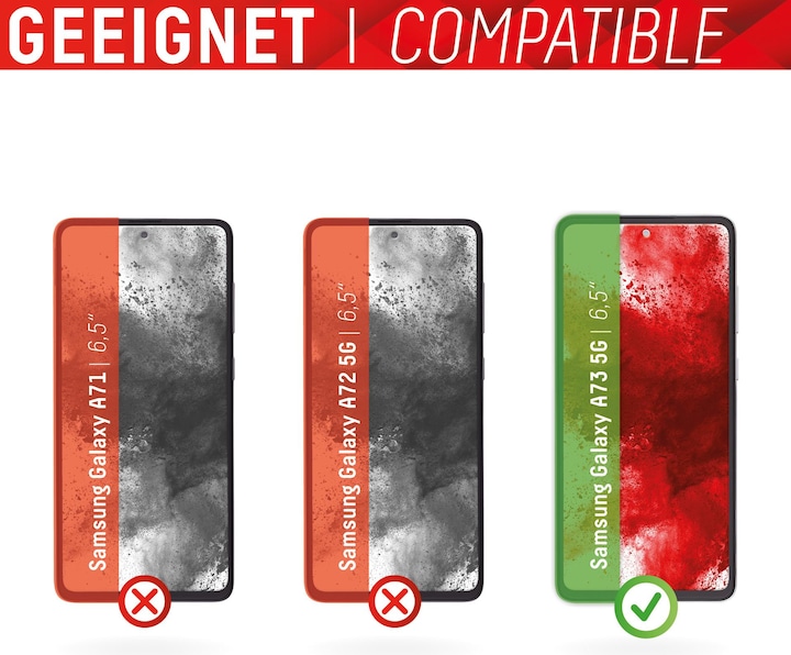 Actual product image Displex Real Glass, 2D Panzerglas (1 Piece, Samsung Galaxy A73 5G)
