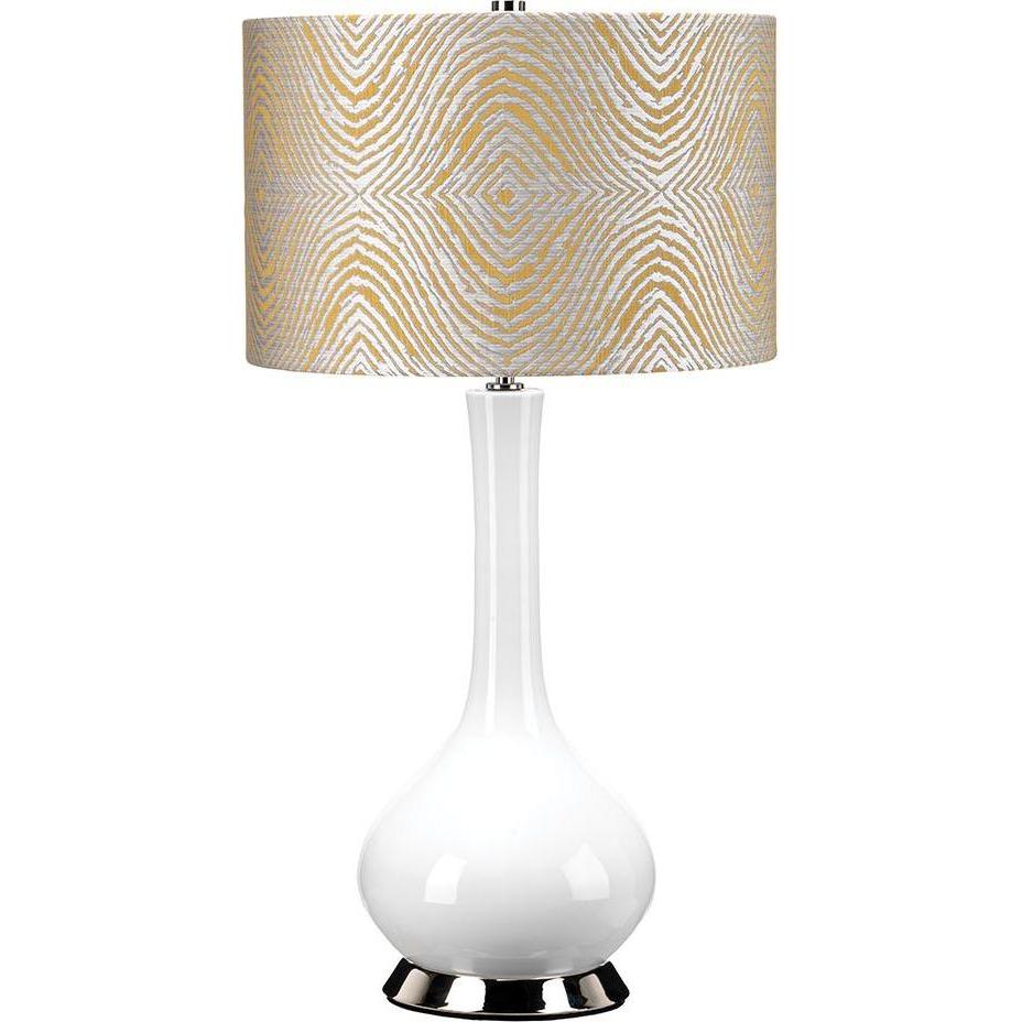 Elstead Lighting Bianco/Argento Lampada Da Tavolo, Lampada Da Tavolo Milo