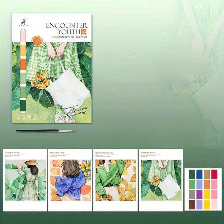 Produktbild Activity Board Aquarell-Malerei Kit: DIY-Entspannung Thema, Aquarellfarben, Erwachsene Anfänger, Kunst & Handwerk