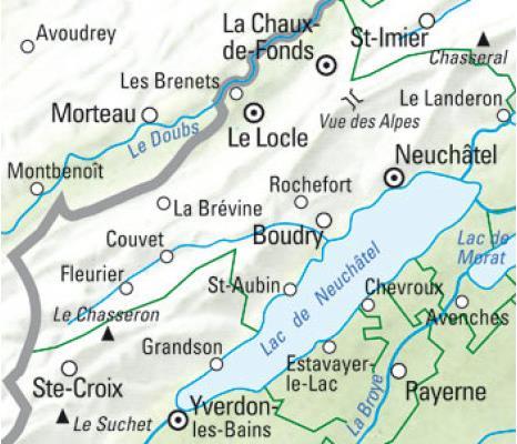 Actual product image Hiking map Neuchâtel-Val de Travers-Val de Ruz