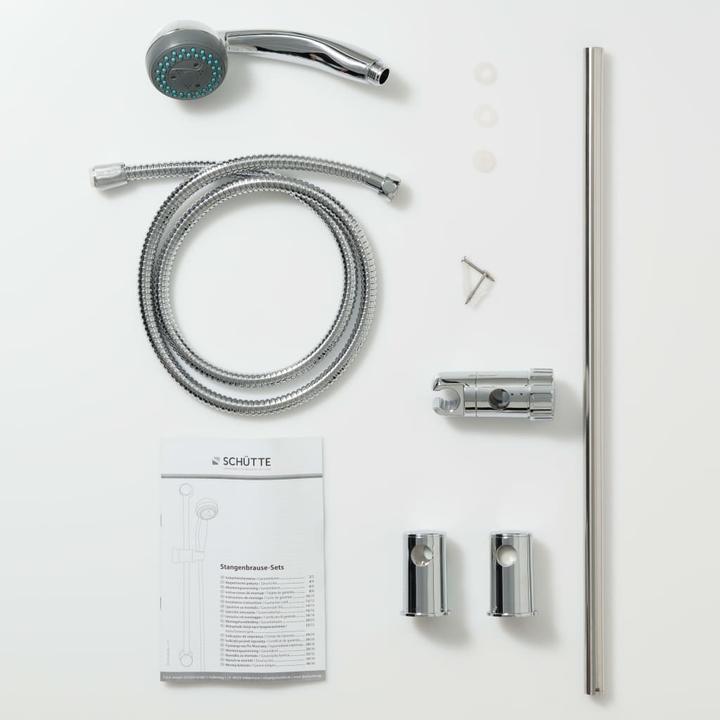 Actual product image Schütte Shower bar set bathroom NAPOLI bar shower set chrome Including hand shower 64830 (3 Beam types)