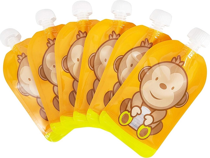 Actual product image Fill'n'Squeeze Pouchys with bottom opening