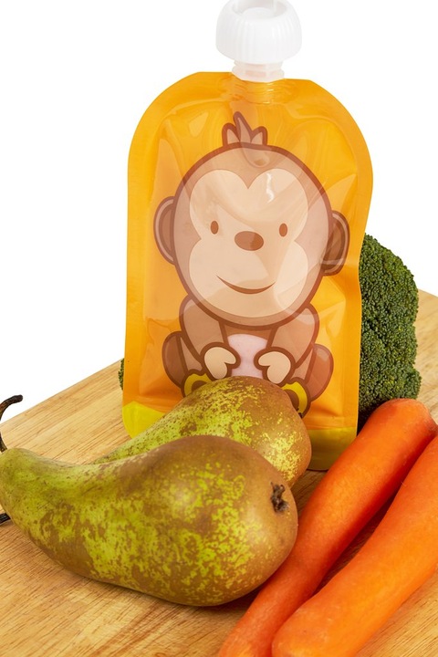 Actual product image Fill'n'Squeeze Pouchys with bottom opening