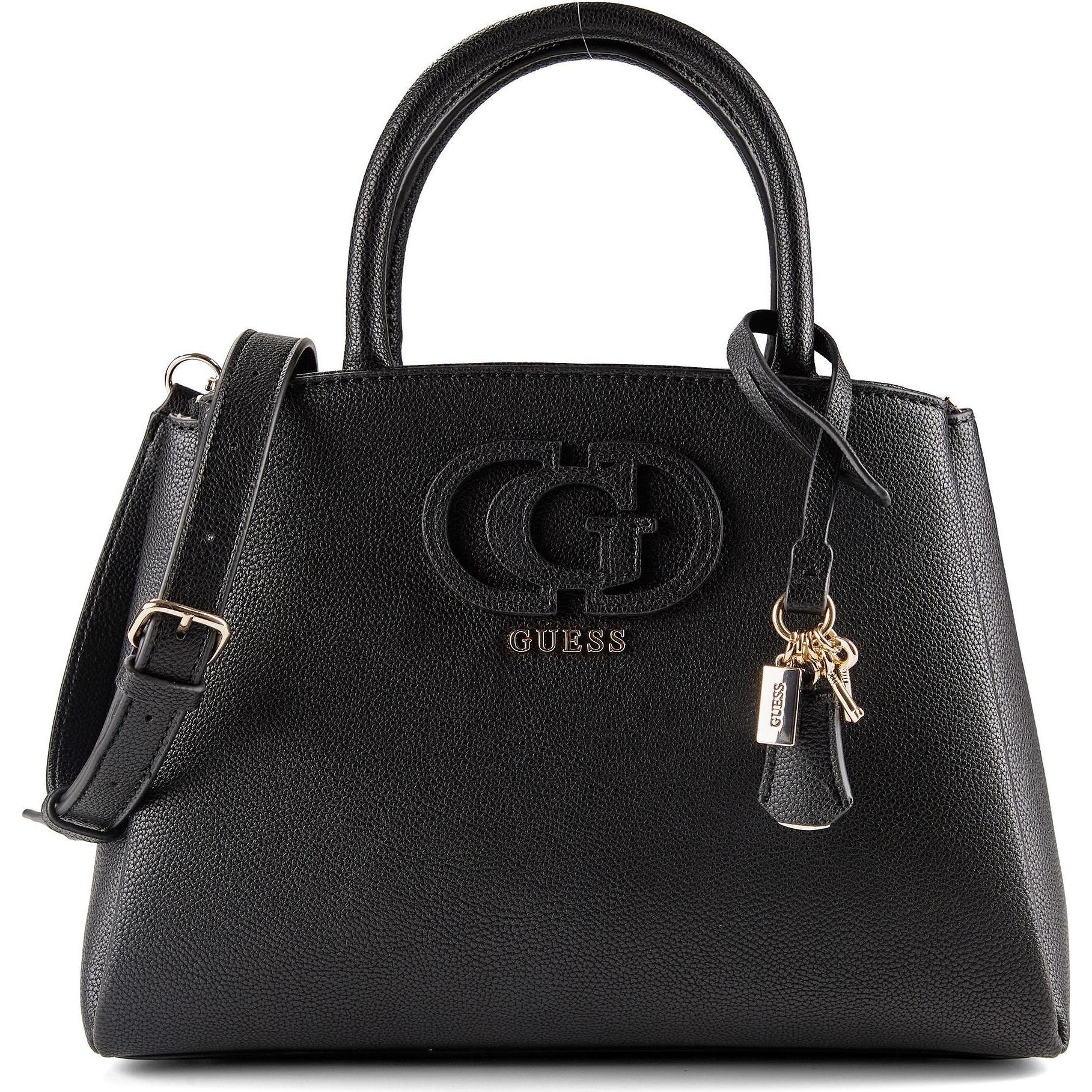 Guess, Donne, Borsetta, Isola 3 Compartment Satchel, Nero