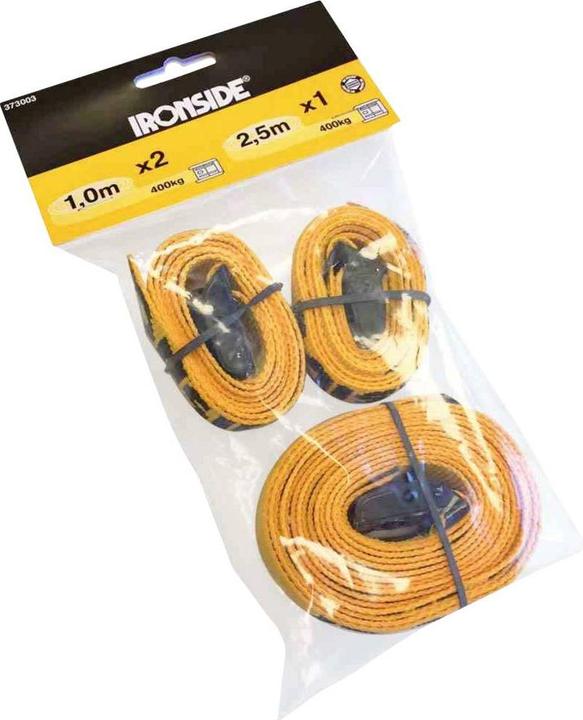 Ironside Zurrgurt-Set 3-tlg., 25mm 1 x 2,5m / 2 x 1m, 400daN