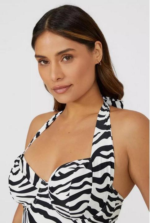 Actual product image Universal Textiles Womens/Ladies Zebra Print One Piece Swimsuit (70 F)