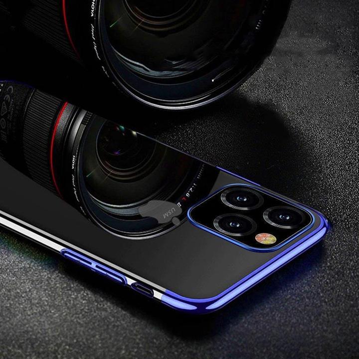 Produktbild Hurtel Clear Color Case Gel-TPU-Cover mit Metallrahmen für Xiaomi Redmi Note 11S / Note 11 blau (Xiaomi Redmi Note 11S, Ulefone Note 11P)