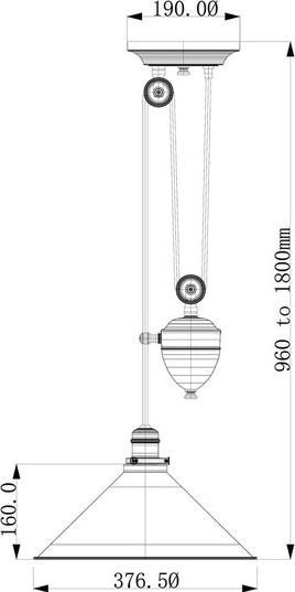 Actual product image Elstead Lighting Provence pendant light E27 Up+Down Polished copper (E27)