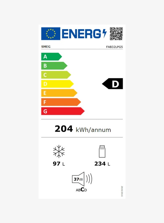 Etichetta energetica Smeg FAB32LPG5 (331 l)