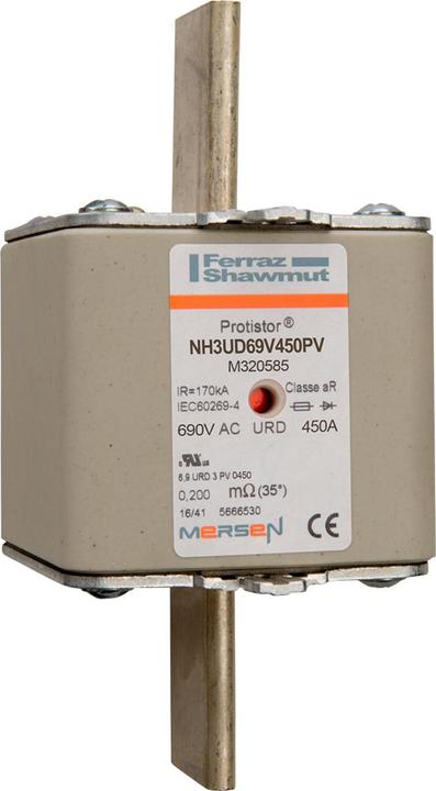 Actual product image LIN M320585 NH fuse link with KK DIN 43620 URD = aR 3 AC690V 450A (450 A)