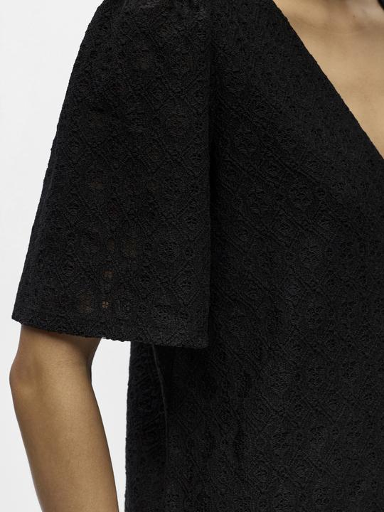 Image du produit Object Strukturiertes V-Ausschnitt Midikleid (L)