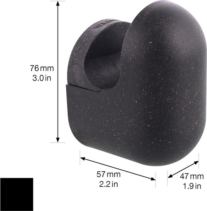 Actual product image Wagner System design yourself coat hook PILL WH 0402 with 1 hook black, 1 pc.