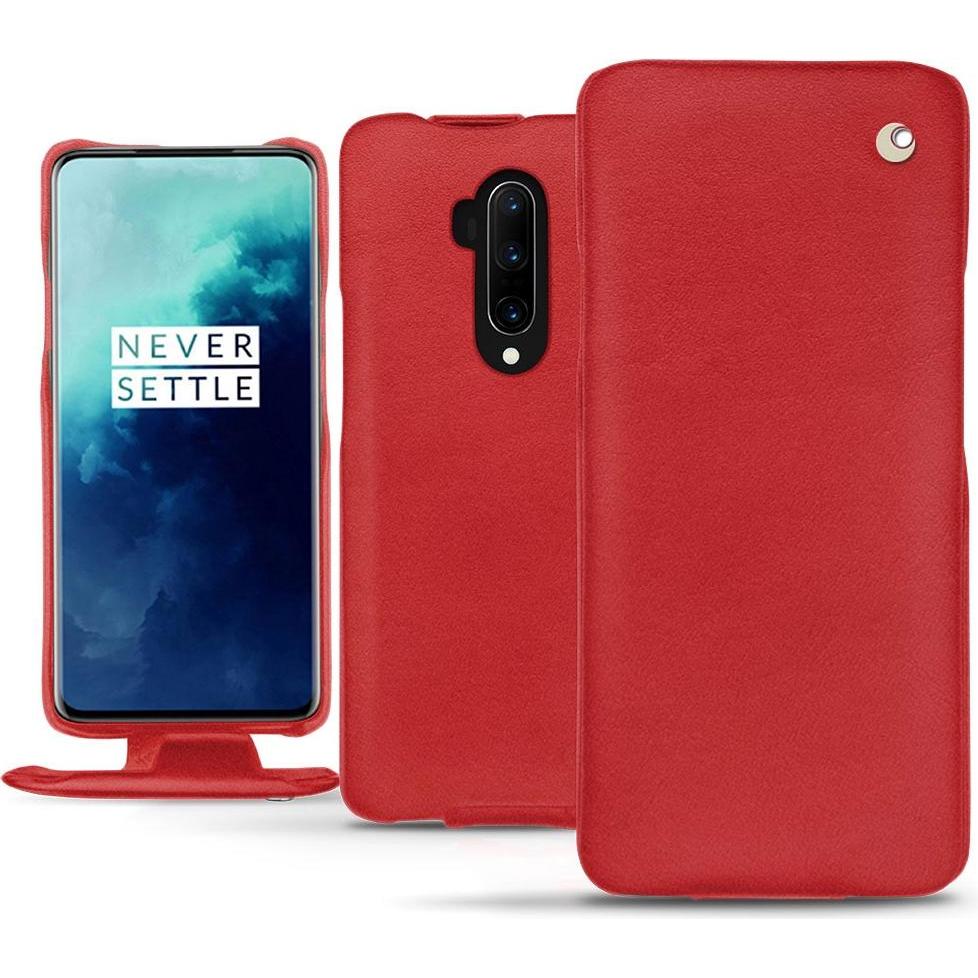 Noreve Lederschutzhülle vertikal (OnePlus 7T Pro), Smartphone Hülle, Rot
