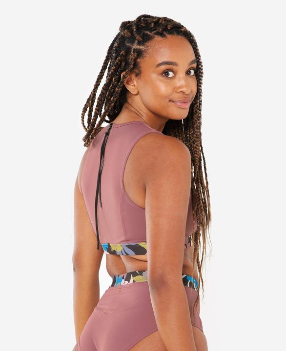 Actual product image Olaian Bikini-Oberteil Bustier Damen - Carla violett/rosa (80 C)