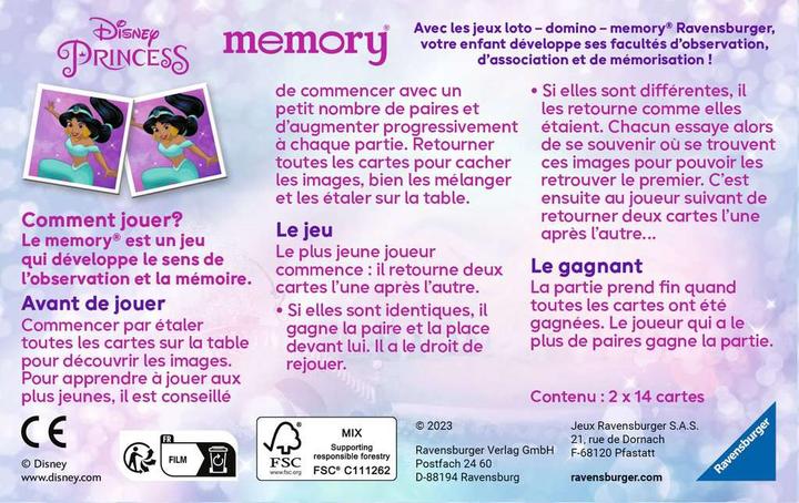 Produktbild Ravensburger Memory Disnye Princess (Französisch)