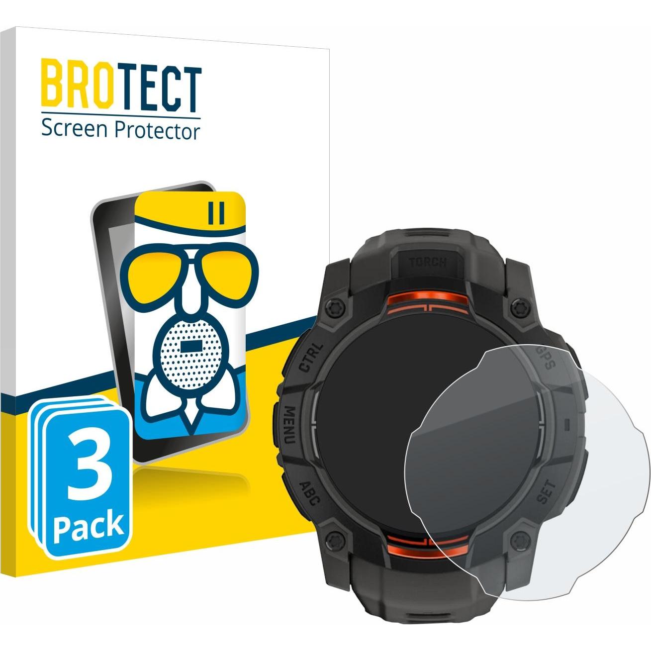 BROTECT Schutzglas Schutzfolie Displayschutz Display Schutz Glas Folie matt, Smartwatch Schutzfolie, Grau