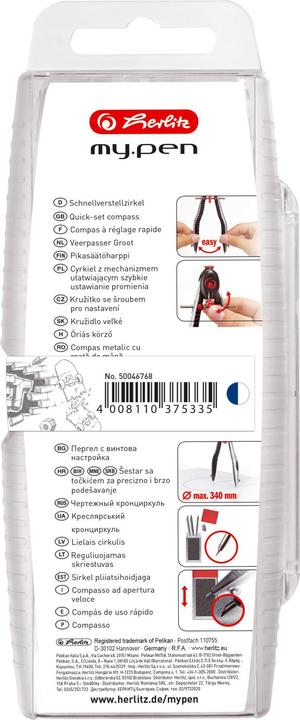 Productafbeelding Herlitz mijn.pen passer, -wit