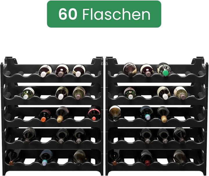 Produktbild Artecsis Modulares Weinregal (60 x 28 x 132 cm, 60 Flaschen)