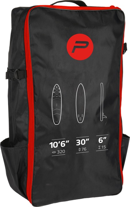 Actual product image Pure Pure2improve Stand-Up Paddle Board 4Fun Basic 320 (white/red/grey, 320cm × 76cm × 15cm, 10.6kg)
