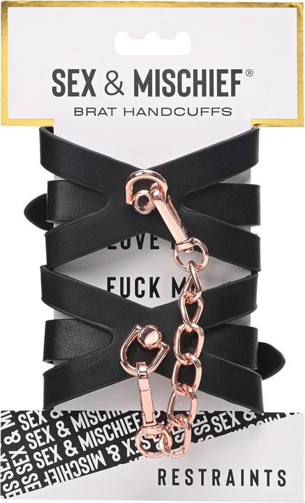 Produktbild Sportsheets Sex And Mischief Brat Handcuffs Black 28 cm