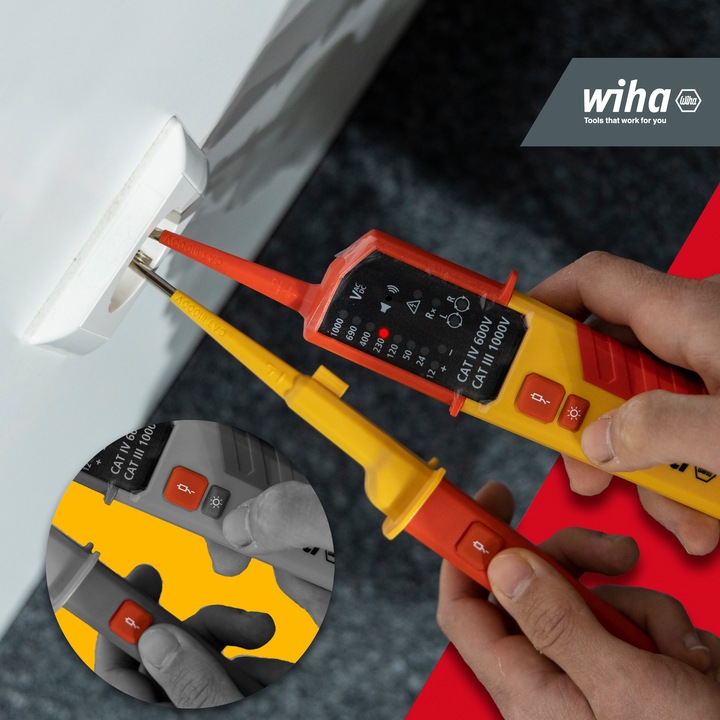 Produktbild Wiha Spannungs- und Durchgangsprüfer (CAT IV 600V, CAT III)