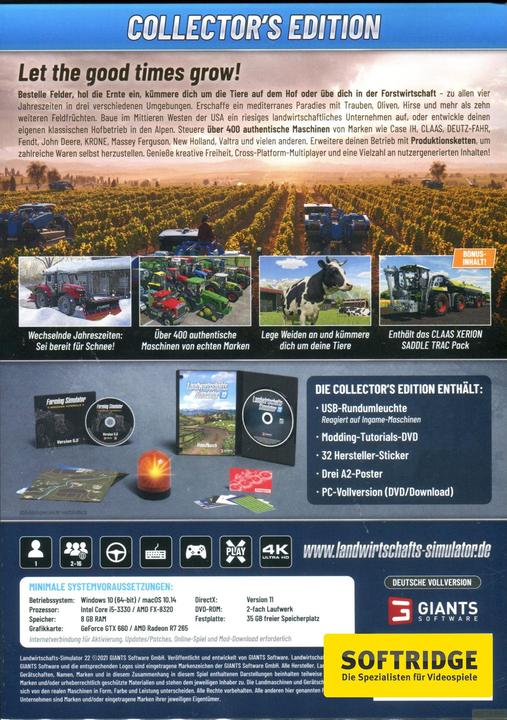 Produktbild Giants Software Landwirtschafts Simulator 22 – Collectors Edition (PC, DE)
