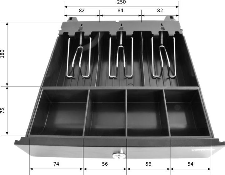 Actual product image Virtuoso Pokladná zásuvka mikro EK-300C - s kabelem, poÅ™adaÄ 3/4,, Äerná