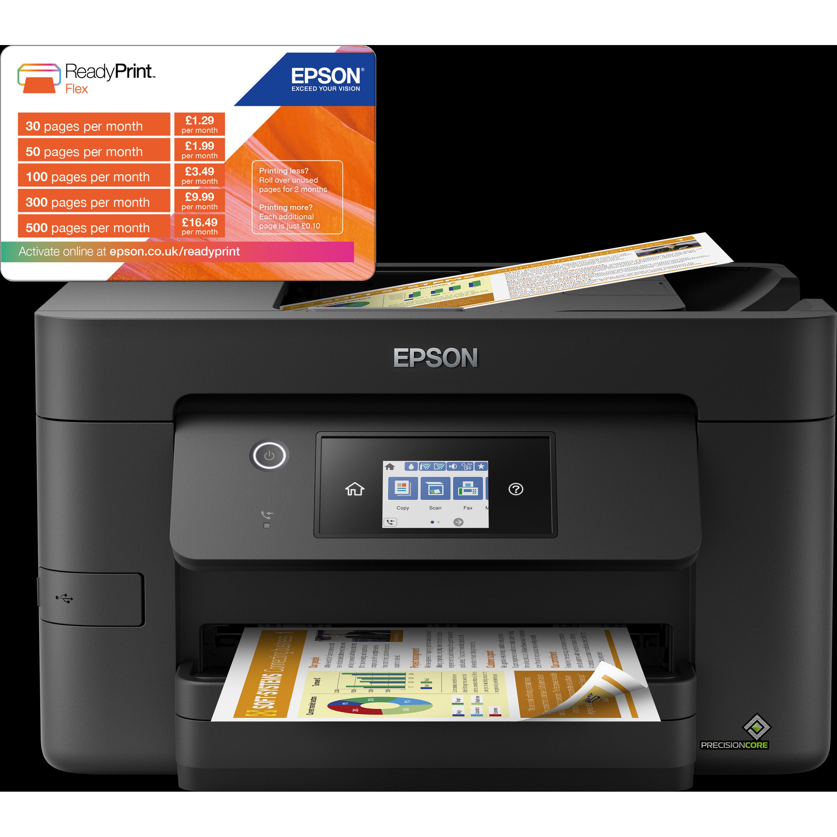 Thumbnail - Epson WorkForce Pro WF-3825DWF (Tintenpatrone, Farbe), Drucker, Schwarz