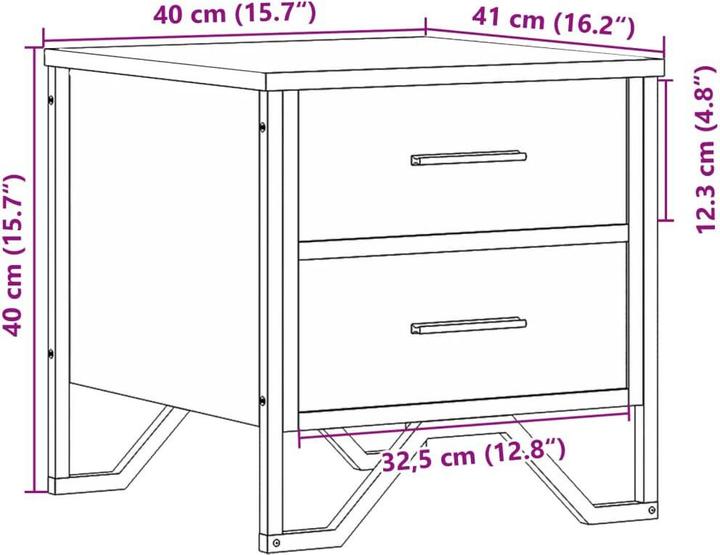 Immagine prodotto vidaXL Nachttisch (41 x 40 x 40 cm)