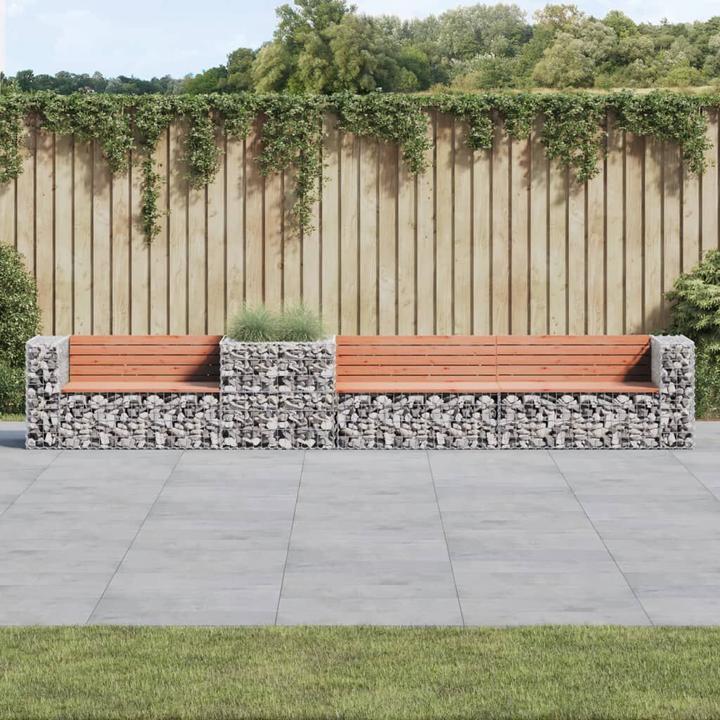 Image du produit vidaXL Gartenbank mit Gabione