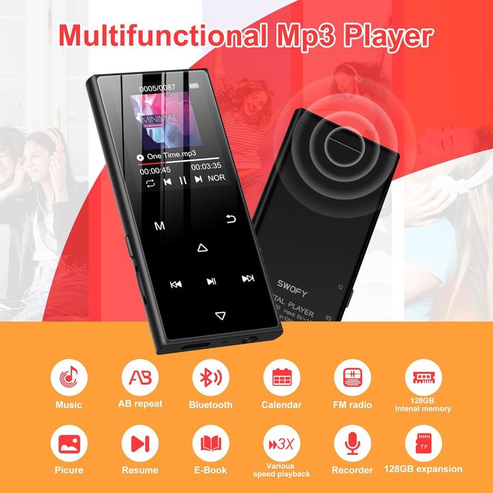 Image du produit Swofy MP3-Player mit Bluetooth (128 Go)