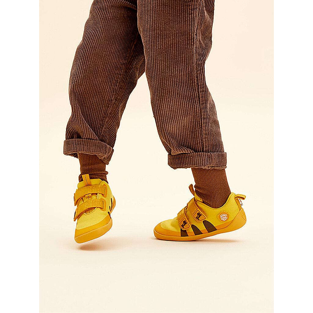 Thumbnail - Affenzahn, Herren, Sneaker, Kid's Barfussschuh Baumwolle Lucky, Gelb, (22)