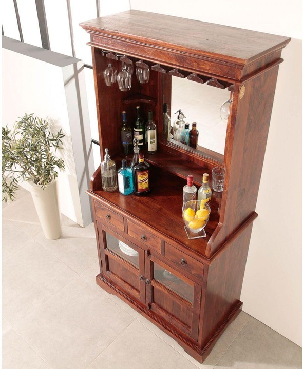 Immagine prodotto Floki24 Mobile bar in stile coloniale, acacia 97x52x193 OXFORD - marrone scuro