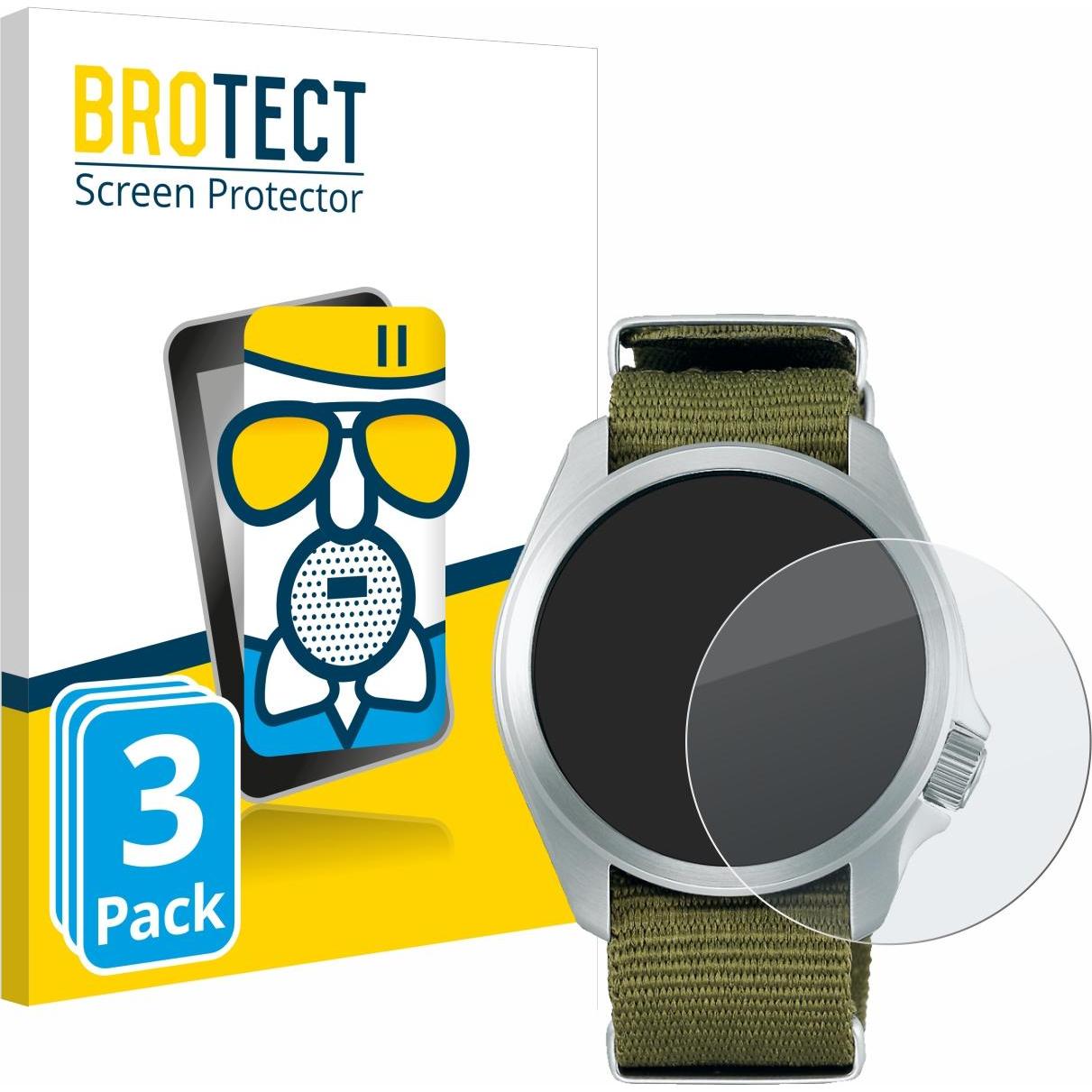 BROTECT Schutzglas Schutzfolie Displayschutz Display Schutz Glas Folie matt, Smartwatch Schutzfolie, Grau