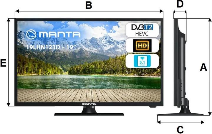 Produktbild Manta 19LHN123D (19", LED, HD ready)