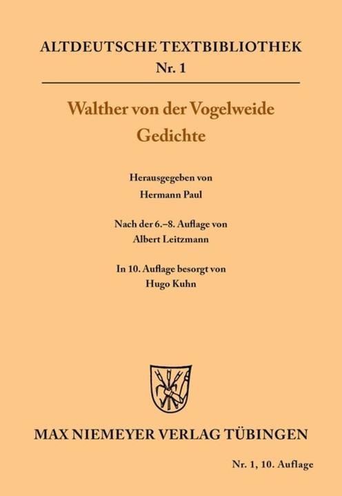 Produktbild Gedichte (Walther von der Vogelweide, 1965)