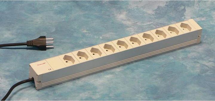 Image du produit Schroff 60110-246 Bâti de prises 19" 10 éléments, CH (10x, Type 13, 2 m)