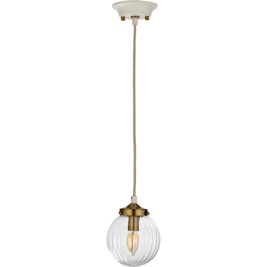 Elstead Lighting, Pendelleuchte, Cosmos Hängeleuchte E14 Cremefarben lackiert + Altmessing beschichtet (E14)