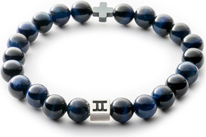 Image du produit Gemini Oeil de Tigre Classique Cross Bleu Foncé (21 cm, Acier inoxydable)