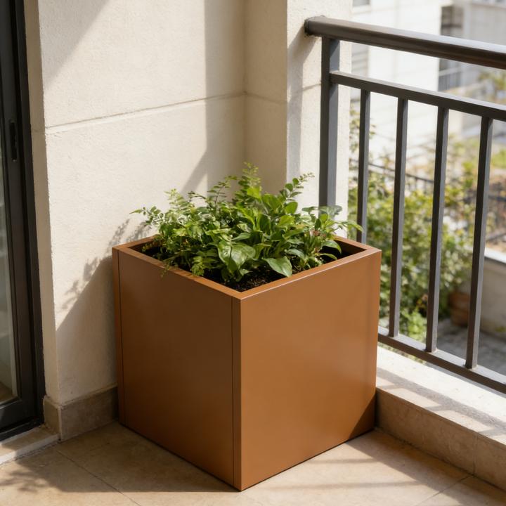 Produktbild Casa.Pro Pflanzkübel Vaargel 60x60x60 cm verzinkter Stahl Braun