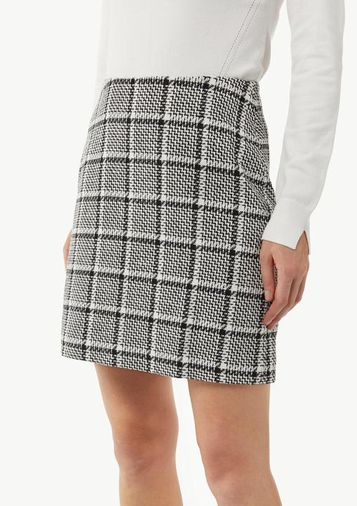 Actual product image Comma Rock Kurzer Bouclé-Rock mit Karomuster (46)