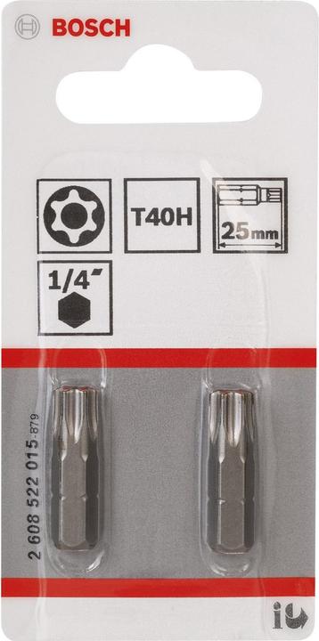 Produktbild Bosch Professional Zubehör T40H Security-Torx®-Schrauberbit Extra-Hart